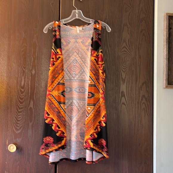 Est. 1946 Tops - EST. 1946 sleeveless long vest top. Orange Aztec design. Size Medium. Looks new